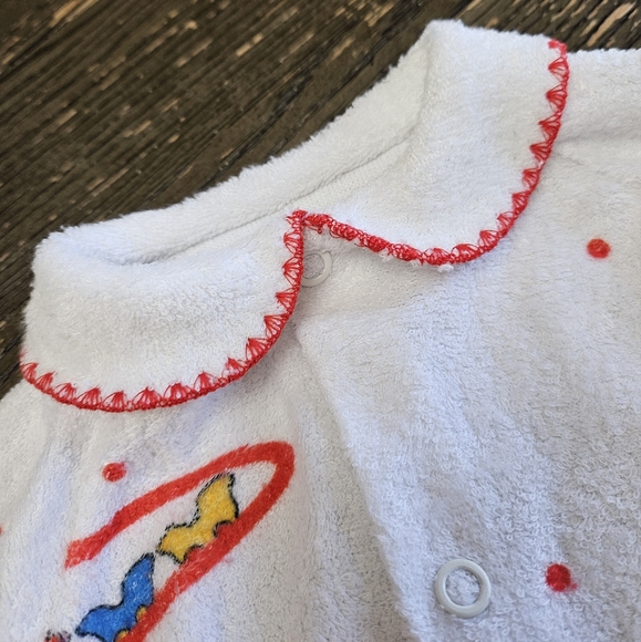 Vintage Baby Footie Pajamas 3-6 RARE CARNIVAL Theme unisex - Picture 5 of 8